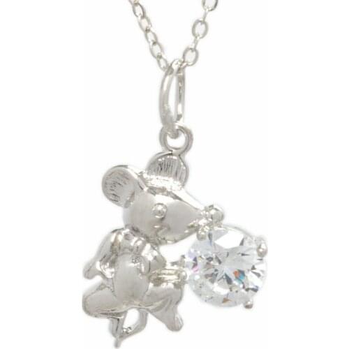 1PCS Lovely Mouse Pendant Necklace Chinese Zodiac High-grade Sweater Chain Girl Valentine Gift Fine Jewelry Set