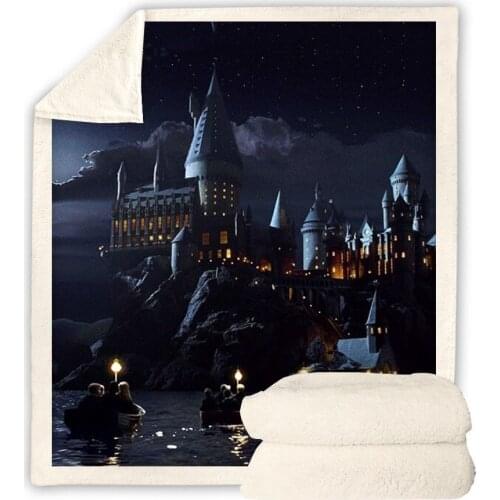 Hot Anime Throw Blanket Velvet Plush Blanket Bedspread For Kids Girls Harried Blanket Couch Quilt Cover Travel Home Bedding