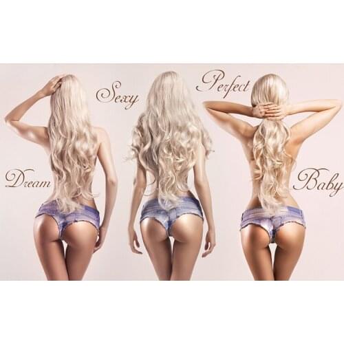 Sexy model European and American blonde beauty Hotel living room bedroom dining room wallpaper 3D mural custom size