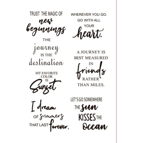 11x16 English Transparent Clear Stamps Silicone Seals for DIY scrapbooking photo album Card Making