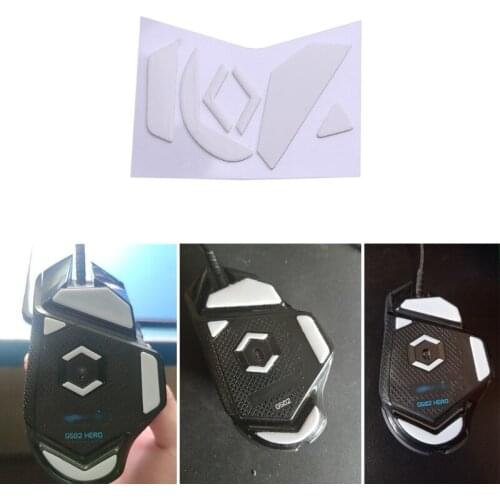 Q1JF 1Set Mouse Feet Mouse Skates Stickers Pad Rounded Glides Curved Edges Mouse Feet Replacement for logitech G502 Mouse