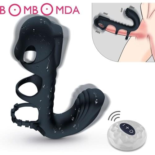 Adult Sex Toys Penis Vibrating Dildo Sleeve Enlargement Men Reusable Dick Condom Vibrator Penis Sleeve Sex Toys for Couples