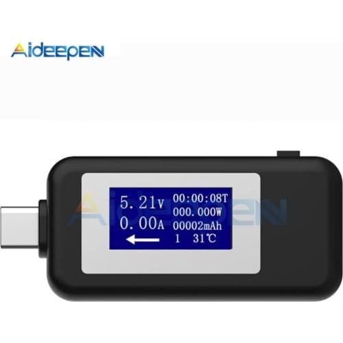 Type-C USB Tester DC Digital Voltmeter USB-C Voltage Current Meter Ammeter Detector Type C Power Bank Charger Indicator USB C