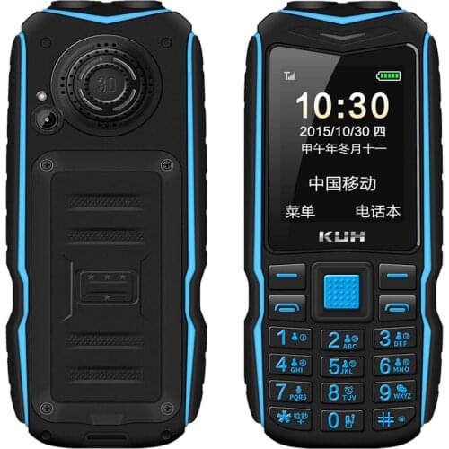 KUH Rugged Outdoor Mobile Phone Long Standby Power Bank Vibration Bluetooth Dual Flashlight Shockproof 15800mAh Loud Speaker