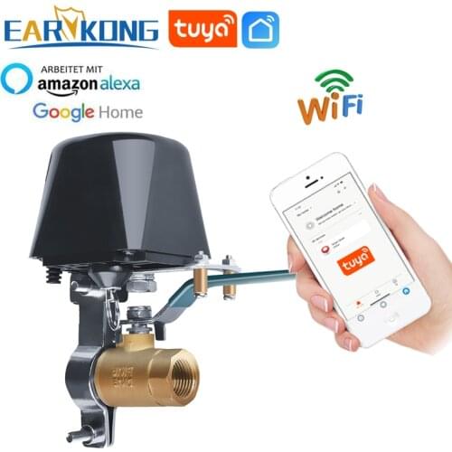 EARYKONG Tuyasmart Wifi Water Valve Protect your home one button control Compatible Tuyasmart Smart Life Alexa Goole Home Device