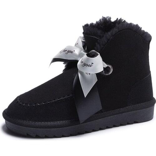 "Women 's cow the velvet cloth flat to heel boots new low cylinder female boots trend warm comfortable leisure girls boots
