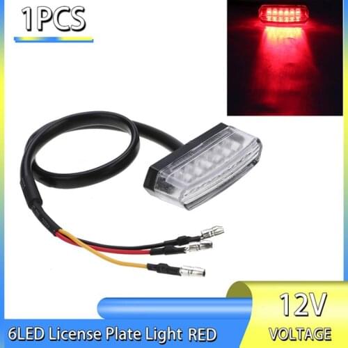 Treyues LED Number License Plate Light Motorcycle Mini Lights Flashing Rear Brake Tail Light Indicator Signal Lamp For ATV Quad