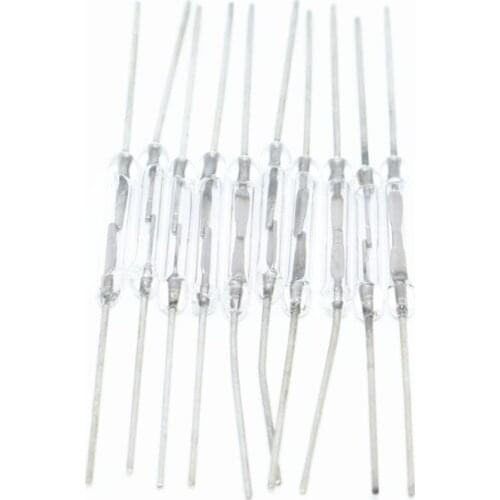 10pcs N/O Reed switch Magnetic Switch 2 * 14mm Normally Open Magnetic Induction switch