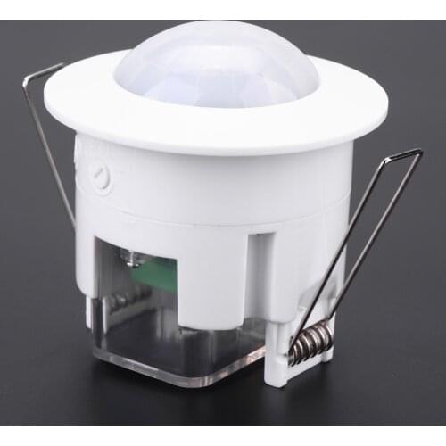 Mini PIR Motion Sensor Light Switch Automatic ON / OFF Adjustable 360 Degree Switch Body Induction Lamp Light Control Switch