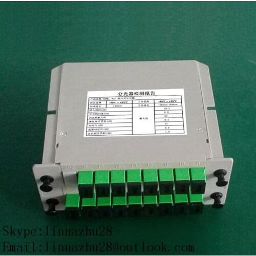 1x16 LGX Box Cassette Card Inserting SC/APC PLC splitter Module 1:16 16 Ports Fiber Optical PLC Splitter