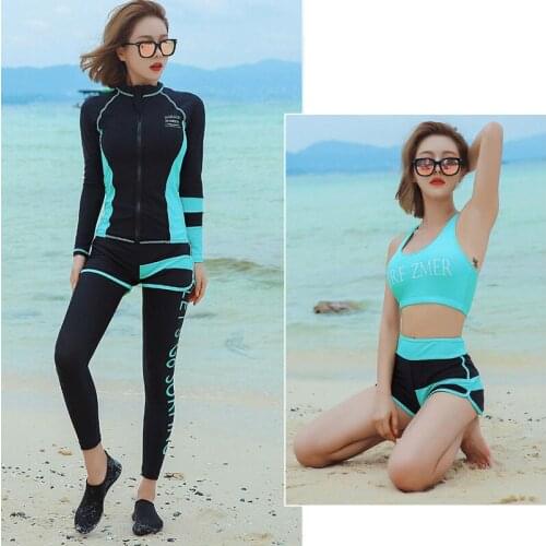2020 Full Body Swim Suit Men/Women Rashguard Surf Wear Long Sleeve UV Sun Rash Guard set Sun Yoga Running Fitness Activewear