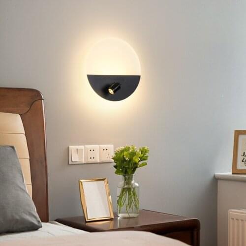 Acrylic Led With Spotlights Wall Light Hotel Aisle Corridor Bedroom Lamp Polygonal Home Staircase Entrance Wandlamp Arandela