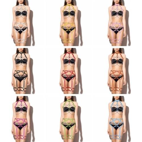 Harness Fashion Punk BDSM Bondage Handmade PU Leather Harness Belts Body Straps Chest Bdsm Rave Wear Gothic Stylish Accessories
