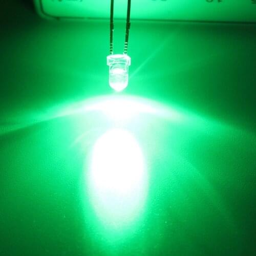 Free Shipping 1000pcs 5mm Ultra Bright Green LED 5mm water clear round green led 20000mcd 5mm green led