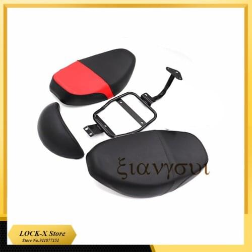 Large Cushion Double Seat Cushion Full Set Of Backrest Soft Seat With Bracket ForCitycoco modified Accessories parts