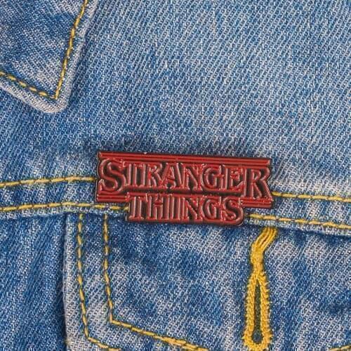 Stranger Things Retro TV screen appears red separation personality enamel brooch friend clothes backpack badge jewelry gift