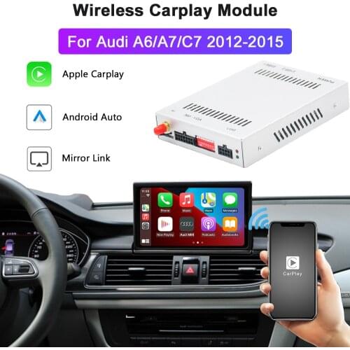 Carlinkit wireless Carplay Android auto matic decoder For AUDI A6 A7 C7 2012-20-2015 8" screen Apple mirro link Retrofit Kit