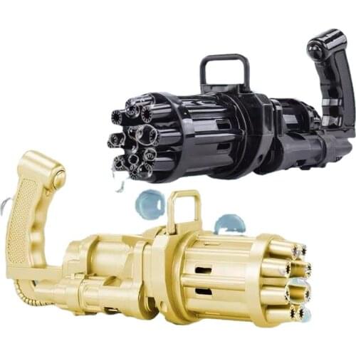 Kids Automatic Gatling Bubble Gun Toys Summer Plastic Electric Blower Soap Water Bubble Machine Shooter Maker Toys for Children