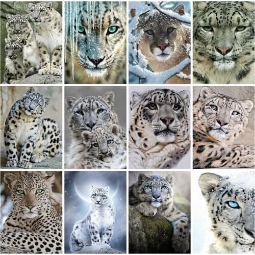 HUACAN 5D Diy Craft Diamond Painting Animal Diamond Embroidery Cross Stitch Leopard Mosaic Sale Decor For Home