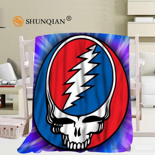 Custom Grateful Dead Steal Your Face Blanket Manta Falafel Blanket Sofa/Bed/Plane Travel Bedding56x80inch 50X60inch 40X50inch