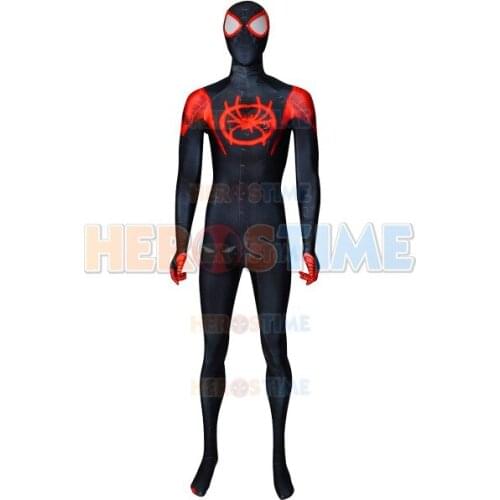 Superhero Cosplay Costume 3D Print Black Man Spandex Zentai Bodysuit Miles Suit Adults/Kids