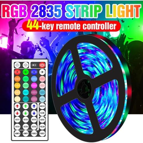 LED RGB Light Strip Flexible Controller Lamp RGB 2835 Ribbon LED Lamp Tape 12V RGBW Decoration BackLight Lamp 5M 10M 15M 20M PIR