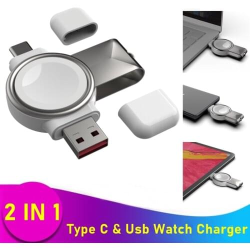 3W Magnetic Wireless Charger Pad for Apple Watch 6 5 4 3 2 1 SE Portable Qi Fast Wireless Charging Charger for iWatch Series