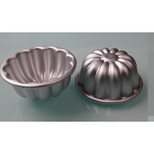 Aluminum Alloy Metal Cake 10 pcs Per lot Cake Tarts Cakes Molding Bowl Shape Chrysanthemum Flower Anodising Pudding Jelly Mould
