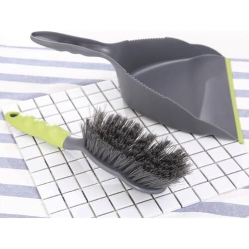 Mini Desktop Sweep Cleaning Brush Two-Piece Set Keyboard Brush Small Broom Dustpan Set for Home School Office Clean Brush