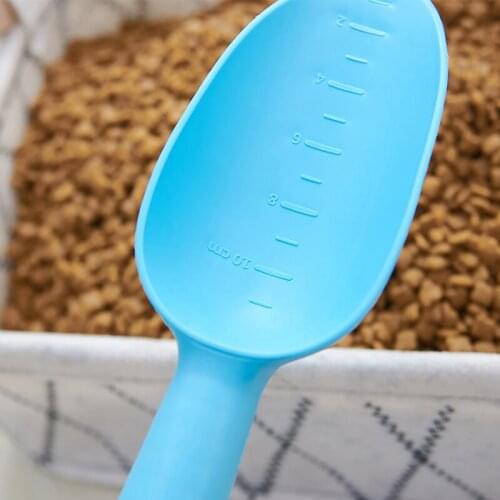 Multifunction New Style Hamster Cat Dog Food Scoop Ergonomic Plastic Deep Small Animal Feed Shovel With Scale Measuring Scoop