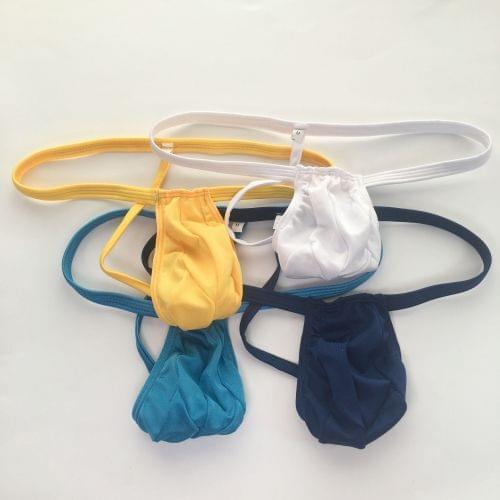G4171 Mens Small Front Shaped Contoured Pouch Thong G-string Swim fabric