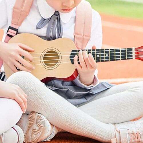 Beginner 21 Inch Wooden Ukulele Kid Children Starter Musical Instruments Educational Basswood Ukulele with Padded Bag Pick Strap