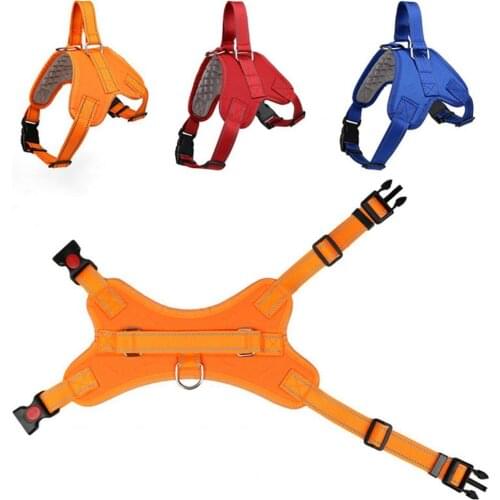 Chest Strap Reflective Strips Design Adjustable Pet Supplies Wear-resistant Dog Harness for Outdoor Pet Supplies