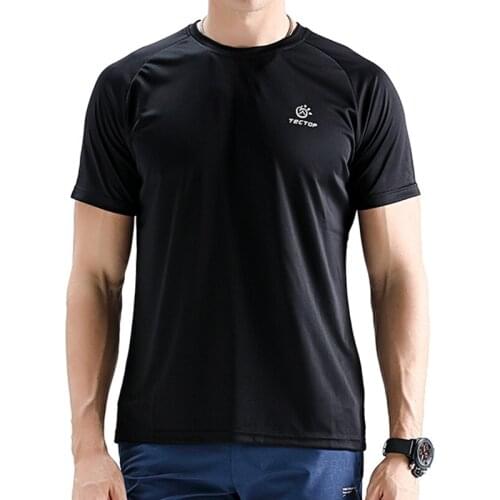 Outdoor Mens shirt gym fitness running quick drying t shirt bodybuilding gym clothing sportswear hiking fishing clothing