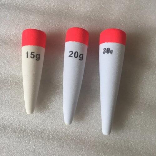 12pcs 15g 20g 30g Buoyancy EVA Inline Bobber Float Saltwater Fishing Floats Catfish Pike Live Bait Float FU048