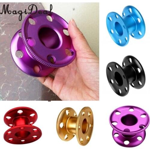 MagiDeal Durable Aluminum Scuba Diving Finger Spool Dive Reel Snorkeling Guide Line Spool for Water Sports Snorkeling Accessory