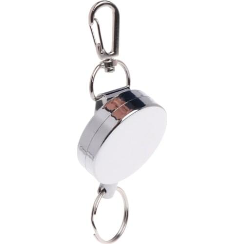 Fishing Accessories Fishing Zinger Retractor Key Ring Reel Holder Retractable Steel Cable Full Metal