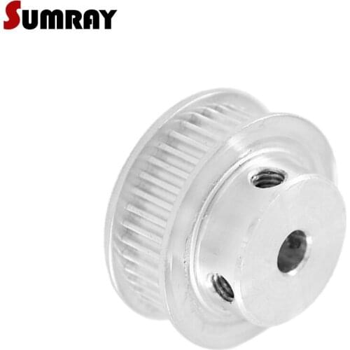 SUMRAY GT2 Pulley Wheel 45T Timing Belt Pulley Bore 5/6/6.35/8/10/12mm Aluminium Pulley Wheels 7/11mm Width for GT2 Timing Belt