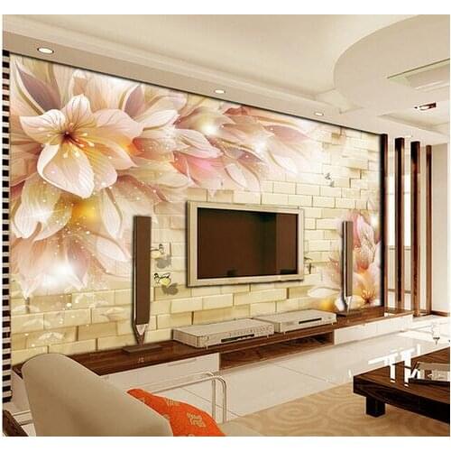 Embossed floral Wallpaper Mural for walls 3 d Photo Murals Murales De Pared 3d Wallpaper Art Wall Decor Customer Any Size