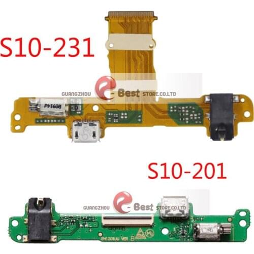 1pcs USB Connector For Huawei MediaApad 10 LINK S10-201 S10-201U S10-231 Charger Charging port Dock Headphone Jack Flex Cable