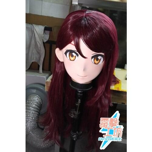 X-KM208)Quality Handmade Female/Girl Resin Japanese Cartoon Character Animego Cosplay Kigurumi Mask Crossdresser