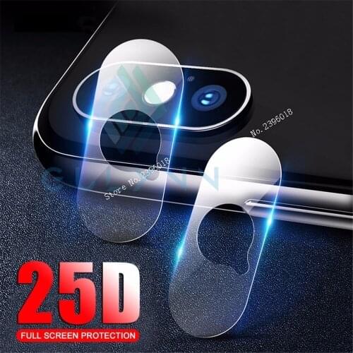 2PC HD Full Cover Back Camera Lens Tempered Glass For iPhone XS Max XR X 6 6s 7 8 Plus 25D Protective Screen Protector Glas Film