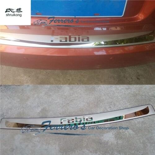 1pc for 2009-2014 Skoda Fabia II 542 Hatchback stainless Steel back rear trunk Sill Scuff Plate Protection pedal high quality