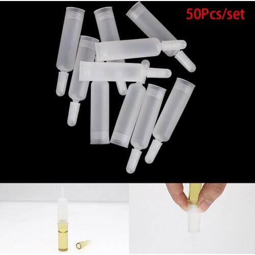 50Pcs/lot Disposable Emery Glass Bottle Silicone Dropper Vial Opener Drippers 2 Types
