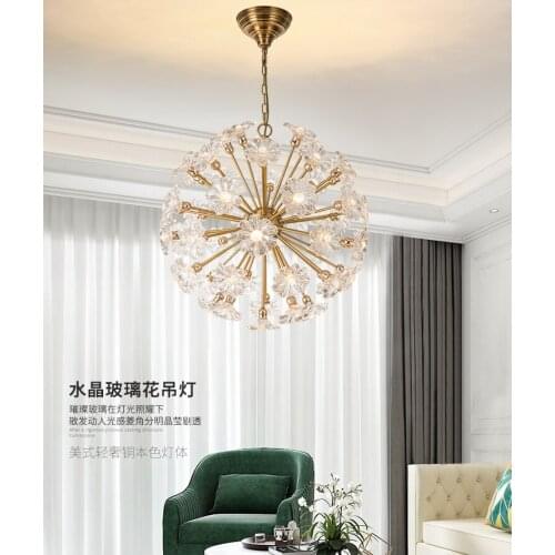 American dandelion light luxury chandelier bedroom lighting modern minimalist restaurant romantic coffee shop lamps