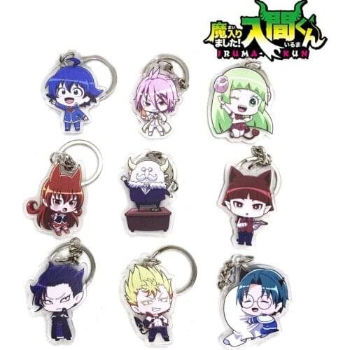 Anime Mairimashita! Iruma-kun Suzuki Iruma Clara Valac Acrylic Keyring Cosplay Keychain Pendant toy Key Rings Prop Costume