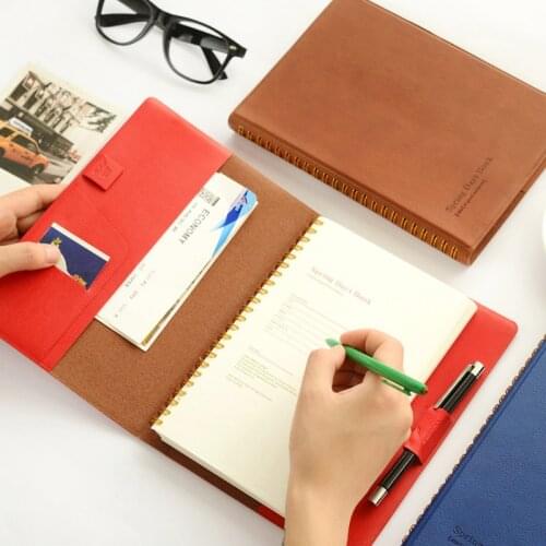 New cute south Korea office school spiral notebook stationery,fine hardcover thick personal agenda planner organizer A5