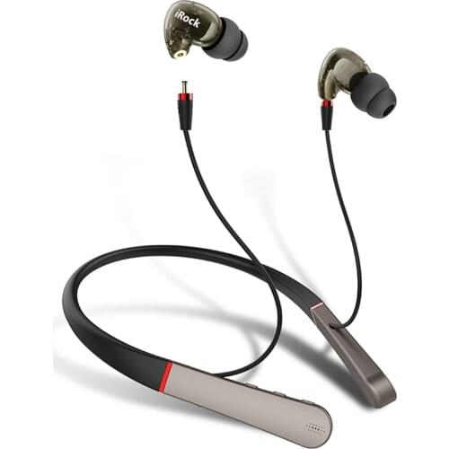 UNCJC HIFI Bluetooth Headphone Neckband Wireless Earphone Dual Drivers Earbuds Noise Isolation Earpiece Deep Bass