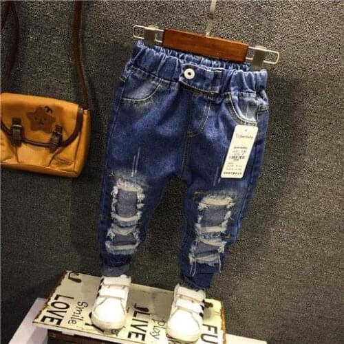 Spring and Autumn Fashion Boys Long Pants Cartoon Long Length Girls Jeans Unisex Summer Long Flare Pants for Children