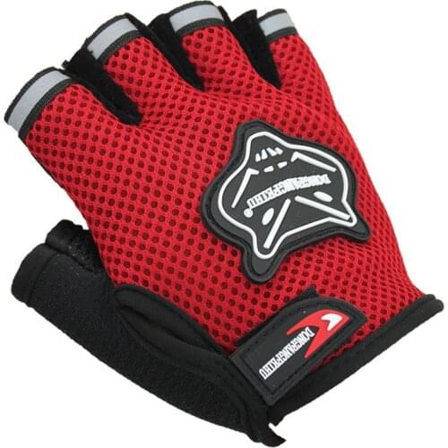 Children Kids Bike Gloves Half Finger Breathable Anti-slip For Sports Riding Cycling